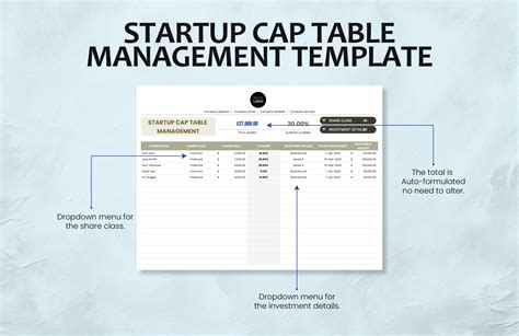 Image result for LLC Cap Table Template