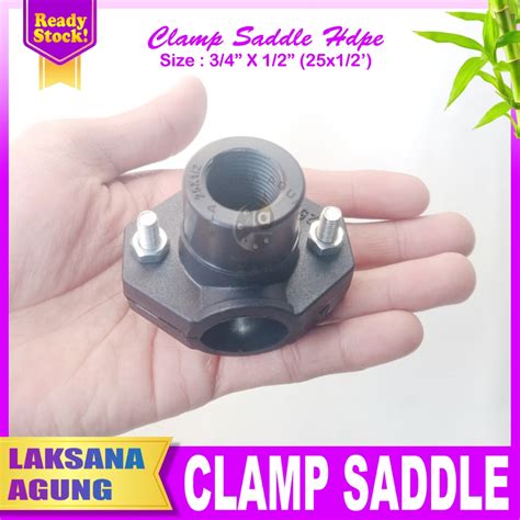 Jual Clamp saddle hdpe 3/4" x 1/2" | Klem sadel pdam 25 x 1/2" inch ...