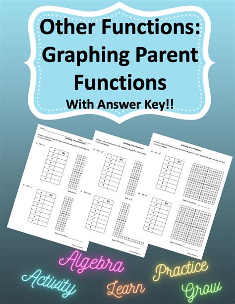 Image result for Parent Functions Graphs Worksheet