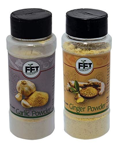 FFT Combo of Ginger Powder and Garlic Poweder 140 gm (Pure Herb, No ...