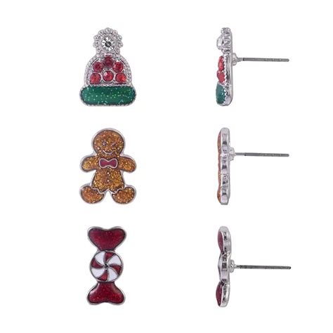 Celebrate Together™ Silver Tone Gingerbread Man, Hat, and Peppermint ...