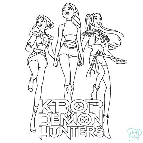 55 KPop Demon Hunters de colorat - Imprimă gratuit!