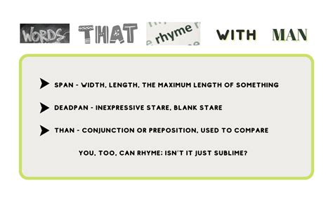 MAN Rhyme Words | Words That Rhyme With MAN | Word Lists - Grammar