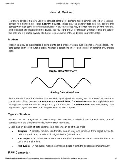 Network Devices - Tutorialspoint | PDF | Computer Network | Network Switch