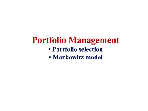 Image result for Portfolio Selection Using Markowitz Model