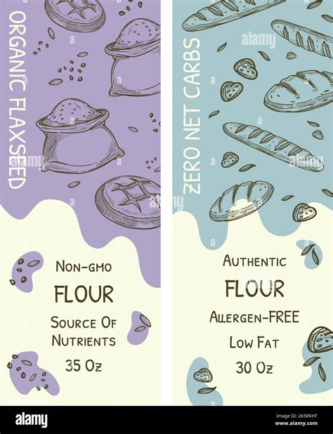 Non gmo and authentic flour for baking, low fat Stock Vector Image ...