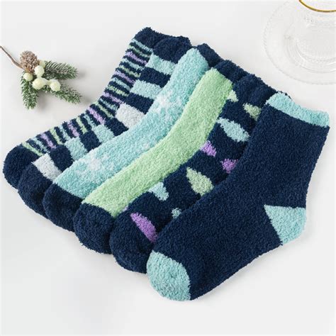 Loritta Fuzzy Fluffy Socks for Women Soft Warm Cozy Winter Socks Gifts ...