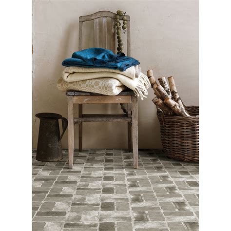 FP3294 - Harvard Brick Grey Peel and Stick Floor Tiles - by FloorPops