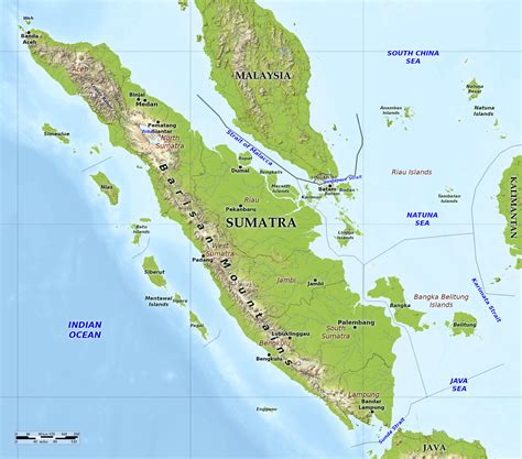 Sumatra on pacific map