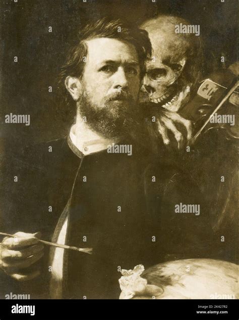 Self portrait with Death playing the fiddle, painting by Swiss artist ...
