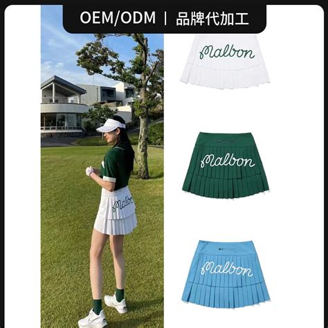 韩国原单MALBON高尔夫服装女夏季百褶裙运动时尚golf短裙工厂直销-阿里巴巴