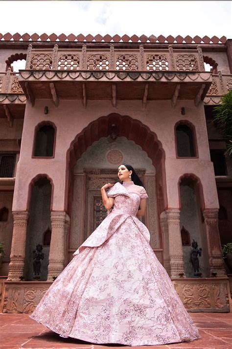 Muted Pink Ball Gown ( OM 125 ) – Om By Bharti and Aashna