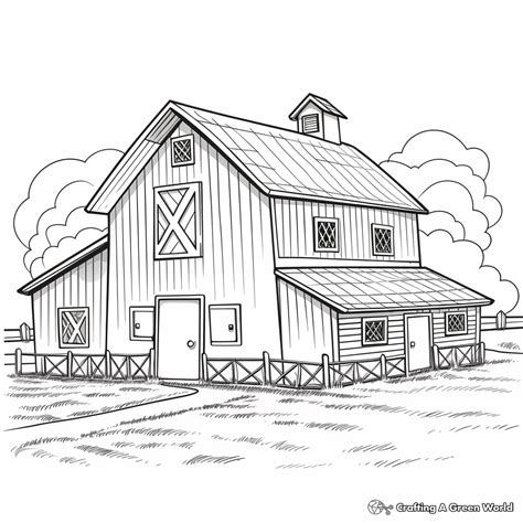 Farm Barn Coloring Pages Printable