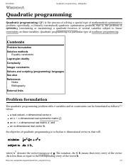 Image result for Quadratic Programming