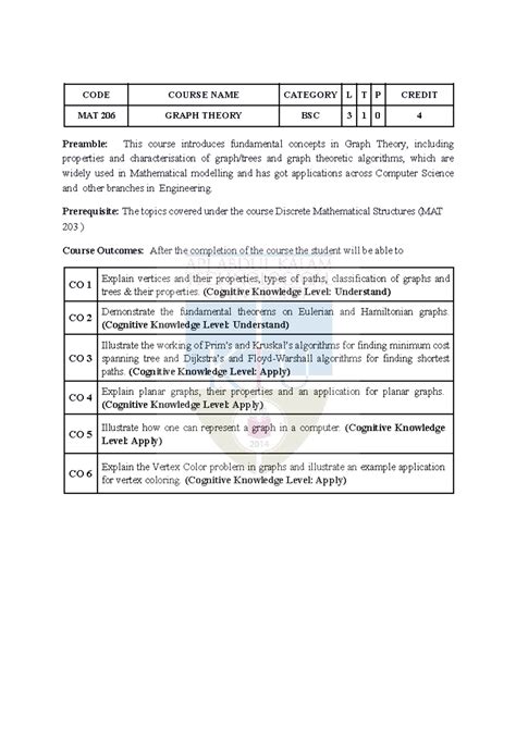 MAT206 - KQB Ktu Qbank - Preamble: This course introduces fundamental ...