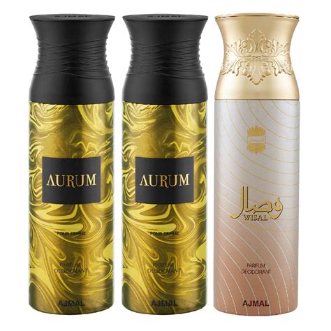 Ajmal Aurum & Aurum & Wisal Deodorant Spray - For Women (200 ml, Pack ...