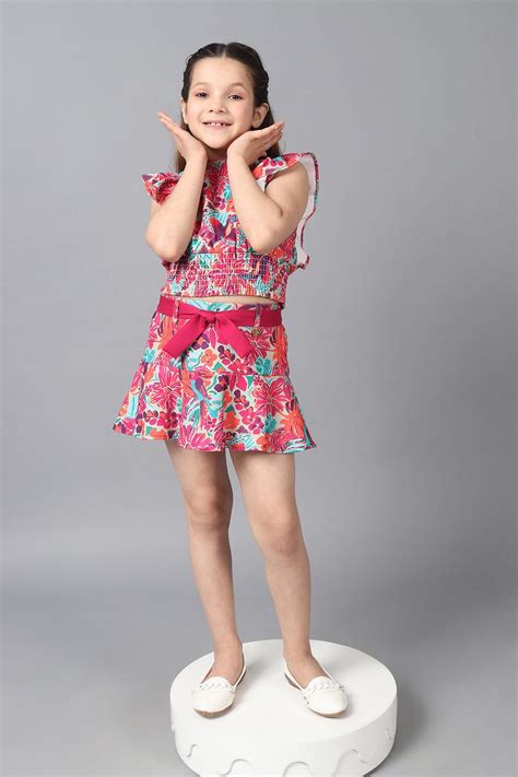 Kids Girls Multicolored Floral Printed Skirt – One Friday