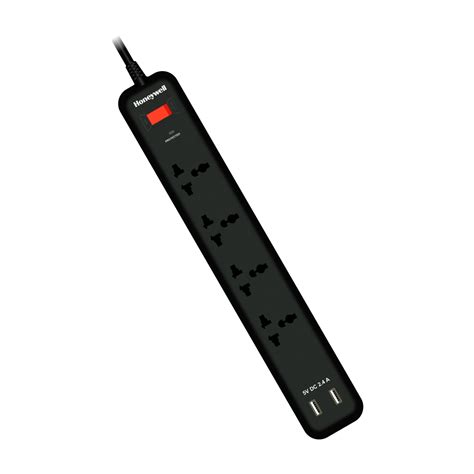 Secure Power – Honeywell 4‑Outlet Surge Protector w/ USB