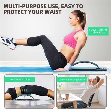 Poxum Back Stretcher - Lower Back Pain Relief & Spine Decompression ...