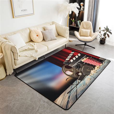 Erosebridal Movie Theater Rug 5x6'6'', Vintage Cinema Popcorn Carpet ...
