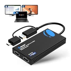 OREI SplitExtend 4K HDMI Splitter Extended Display for Dual Monitor ...