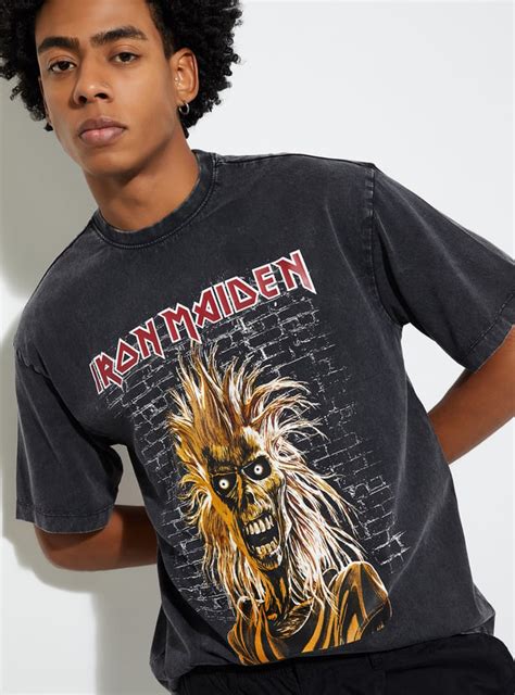 Buy URB_N Men Iron Maiden Print Oversized T-shirt Online at just Rs ...