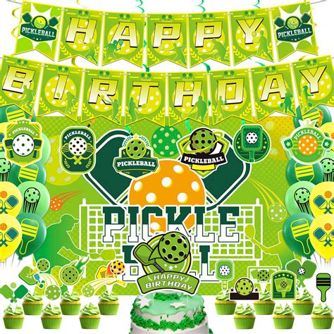 Buy Pickleball Party Decorations Pickleball Themed Party Supplies Set ...