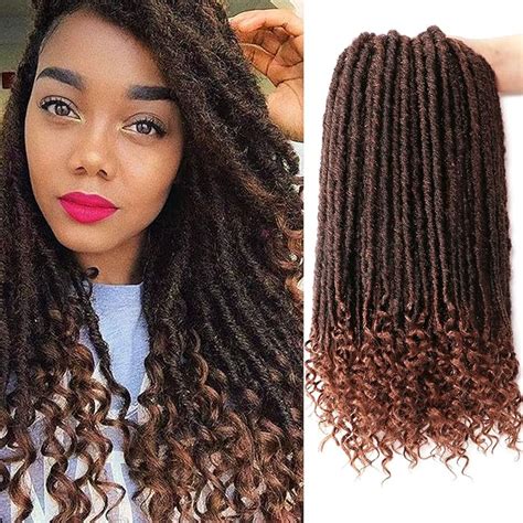 Buy 7Packs Goddess Faux Locs Crochet Hair Curly End 20Inch Goddess Locs ...