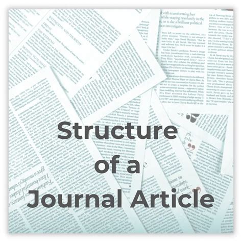 Structure of a Journal Article - Space Studies