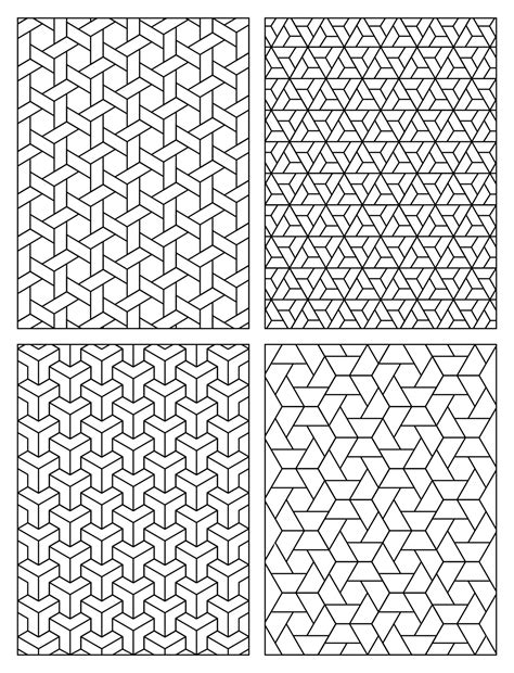 Free Printable Geometric Shapes Coloring Pages