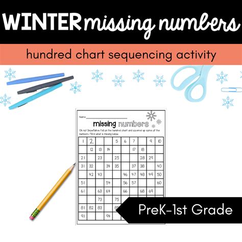 Winter Missing Numbers - Science of Reading Formula - Number E Formula