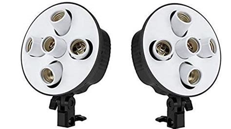 VIBLITZ® Brand 5 in 1 E27 Photo Studio Bulb Holder Base Socket Lamp ...