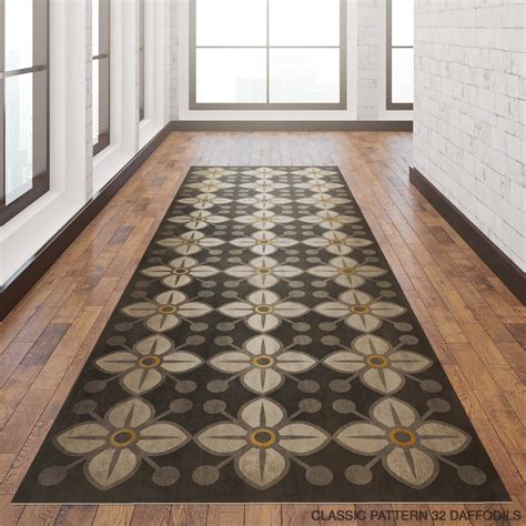 Vintage Vinyl Floorcloths (Pattern 32 Daffodils) in 2022 | Floor cloth ...
