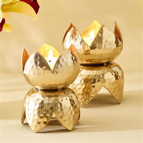Buy Corsica Kamal Metal Hammered Votive Holder - Large from Corsica by ...
