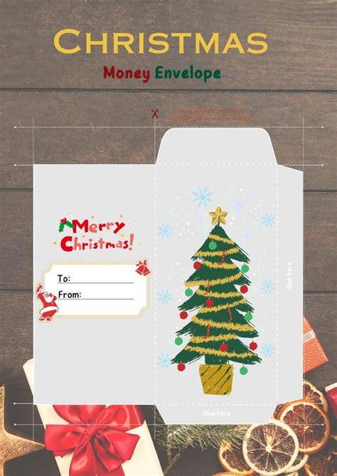 Christmas Money Envelope - Printable Template | Christmas money ...