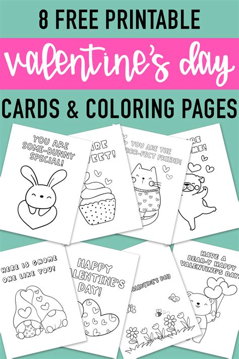 Printable Valentine Cards For Kids To Color - Free Printable Valentine