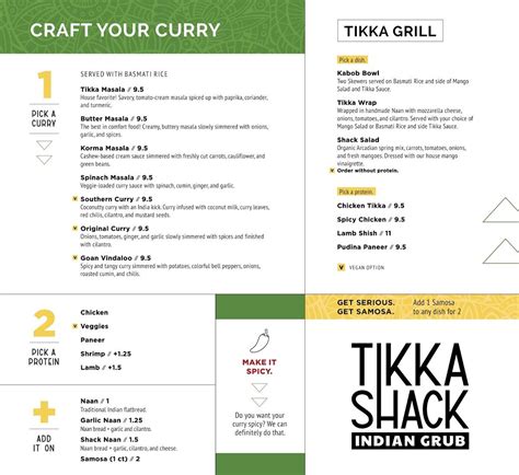 Menu at Tikka Shack Indian Grub pub & bar, Phoenix, W Happy Valley Rd ...
