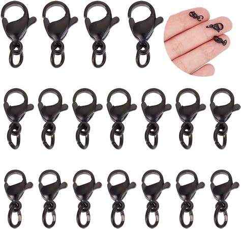 30Pcs 3 Styles 304 Stainless Steel Lobster Claw Clasps With Jump Ring ...