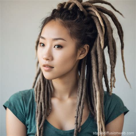 Asian Woman with Dreadlocks | Stable Diffusion Online