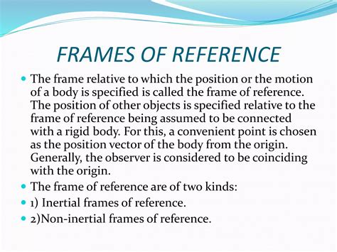FRAMES OF REFERENCE BSC I 2018 | PPTX