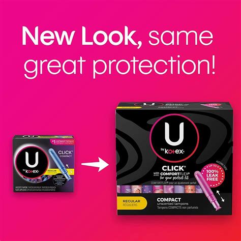 U by Kotex Click Compact Tampons Size Regular 16Ct