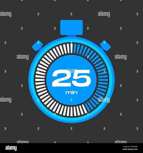 25 Minutes timers Clocks, Timer 25 mins icon, countdown icon. Time ...