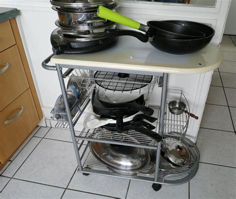 Rollwagen Rollregal Tischchen mit Rollen Regal für Küche od Büro in ...