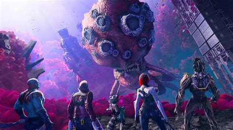 Characters from Guardians of the galaxy Game Wallpaper 4K for Desktop ...