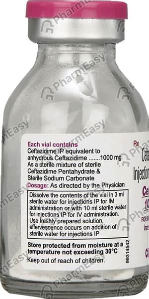 Ceftaz 1 GM Powder For Injection (1): Uses, Side Effects, Price ...
