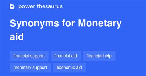 MONETARY AID Synonyms: 87 Similar Words & Phrases