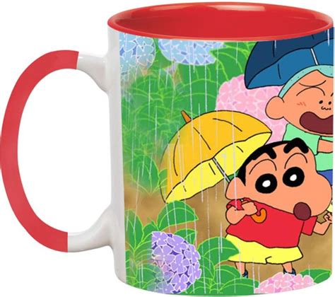 ARTBUG Shinchan Cartoon -2113-Red Ceramic Coffee Mug Price in India ...