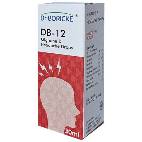 Buy Dr Boricke DB 12 Migraine & Headache Drop 25% OFF | Medhomeo.com