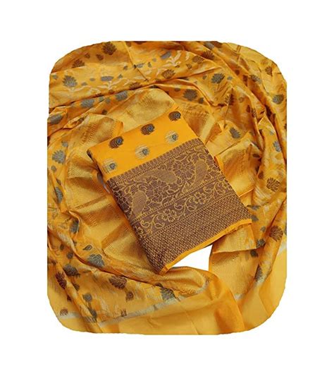 Buy DnVeens Women Banarshi jackard Silk Embroidered & Self Design ...