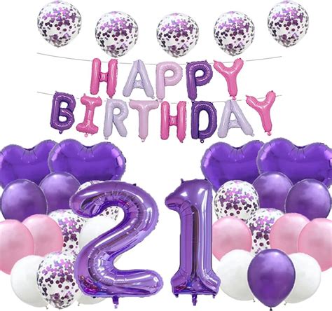 Sweet 21th Birthday Balloon 21th Birthday Decorations Happy 21th ...
